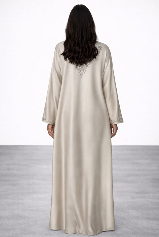 Beige Cream Abaya