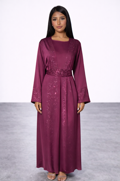 Ruby Glow Abaya